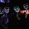 Maschera facciale a led di Halloween