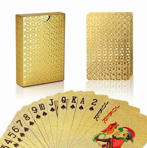Giocare a poker in lamina d'oro 24k