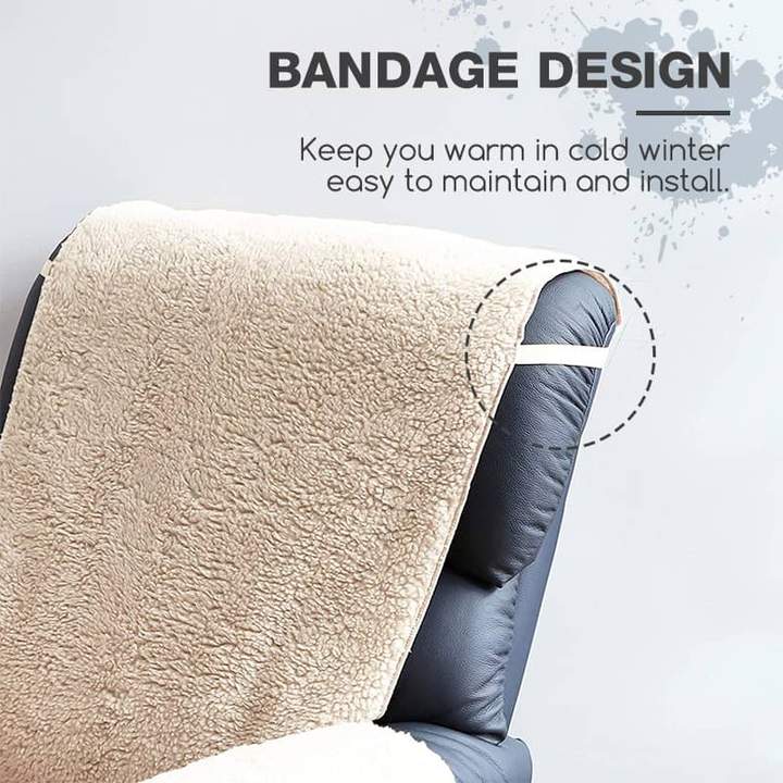 Comoda fodera per sedia reclinabile monopezzo in poliestere pile con tasche - immagine 3