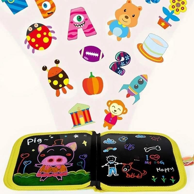 Blocco da disegno portatile cancellabile per scarabocchi (12 penne incluse) - immagine 3