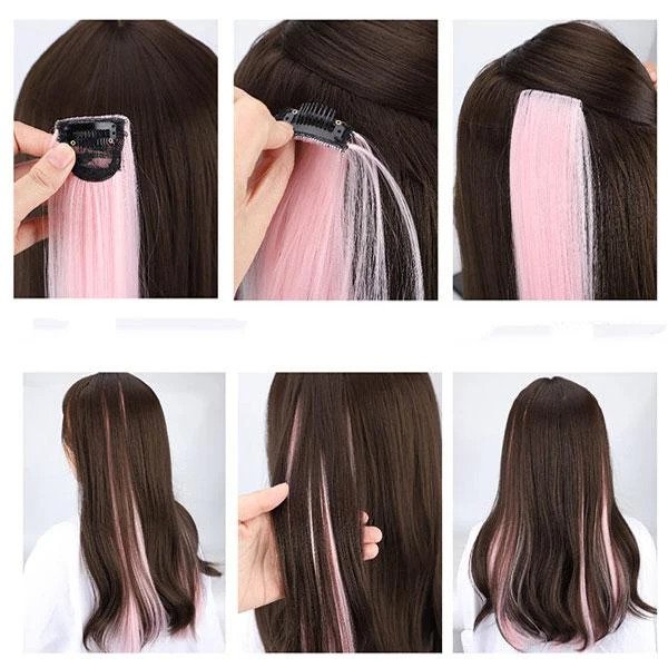 Punti salienti colorati con clip EZ Hair - immagine 3