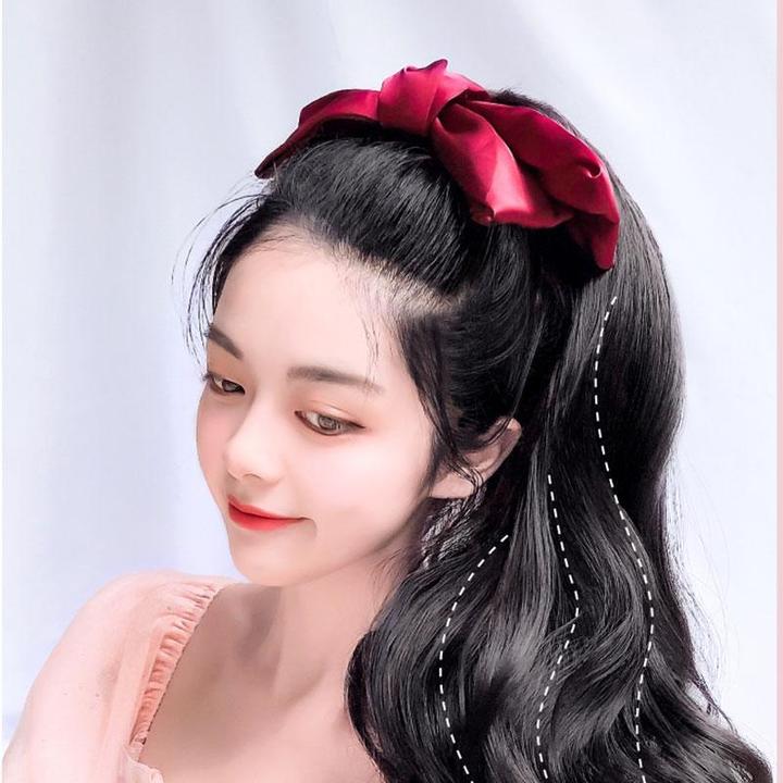 Coda di cavallo con clip con fiocco - immagine 4