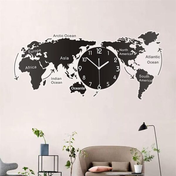 Orologio da parete minimalista con mappa artistica - immagine 4