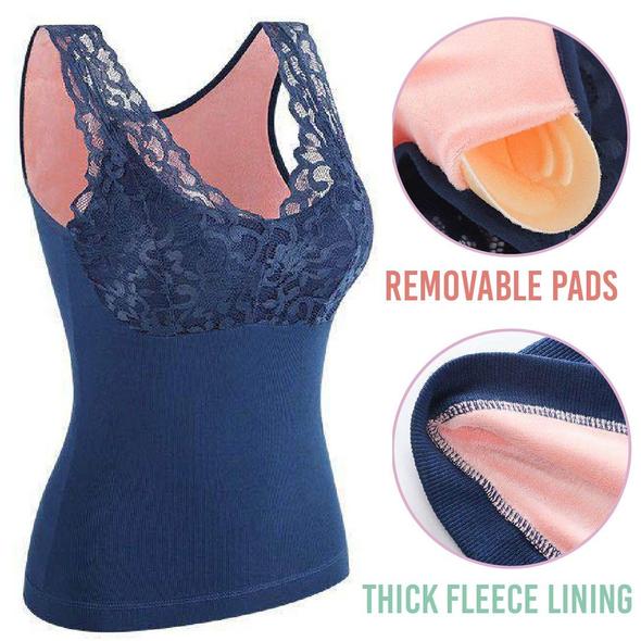 Canotta in pile dal taglio profondo - immagine 4