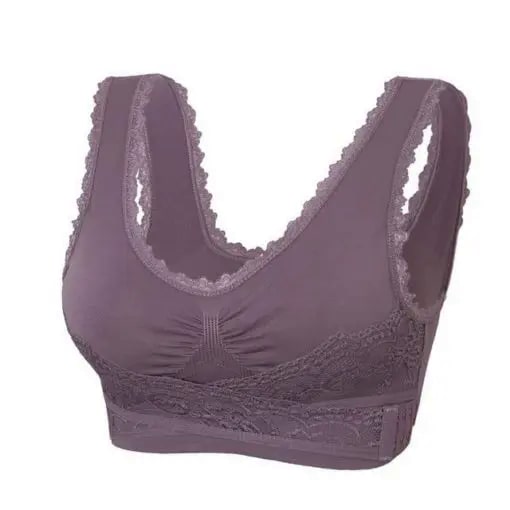 Reggiseno push-up in pizzo con cinturino anteriore regolabile