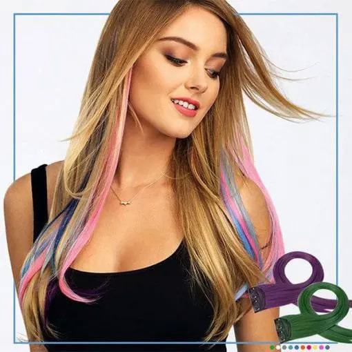 Punti salienti colorati con clip EZ Hair
